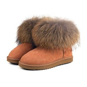 women’s snow boots with real fur